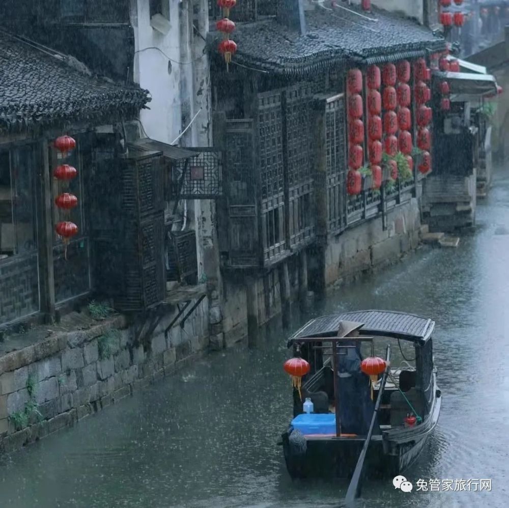 江南水乡风情，杭州小桥美女图景