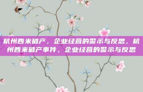 杭州西米破产，企业经营的警示与反思，杭州西米破产事件，企业经营的警示与反思