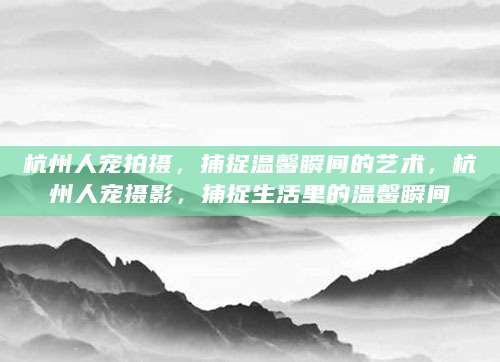 杭州人宠拍摄，捕捉温馨瞬间的艺术，杭州人宠摄影，捕捉生活里的温馨瞬间